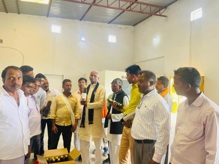 Padma Shri Chandra Shekhar Singh ji at Vasudhara Mustard Oil Factory