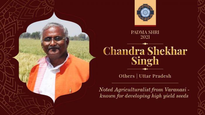 Padma Shri Award Recognition for Shri Chandra Shekhar ji by Government of India